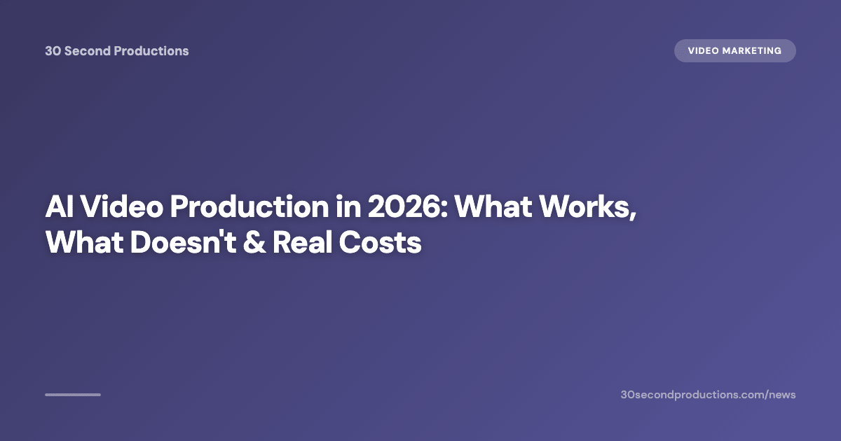 KI-Videoproduktion 2026: Was funktioniert, was nicht & die echten Kosten