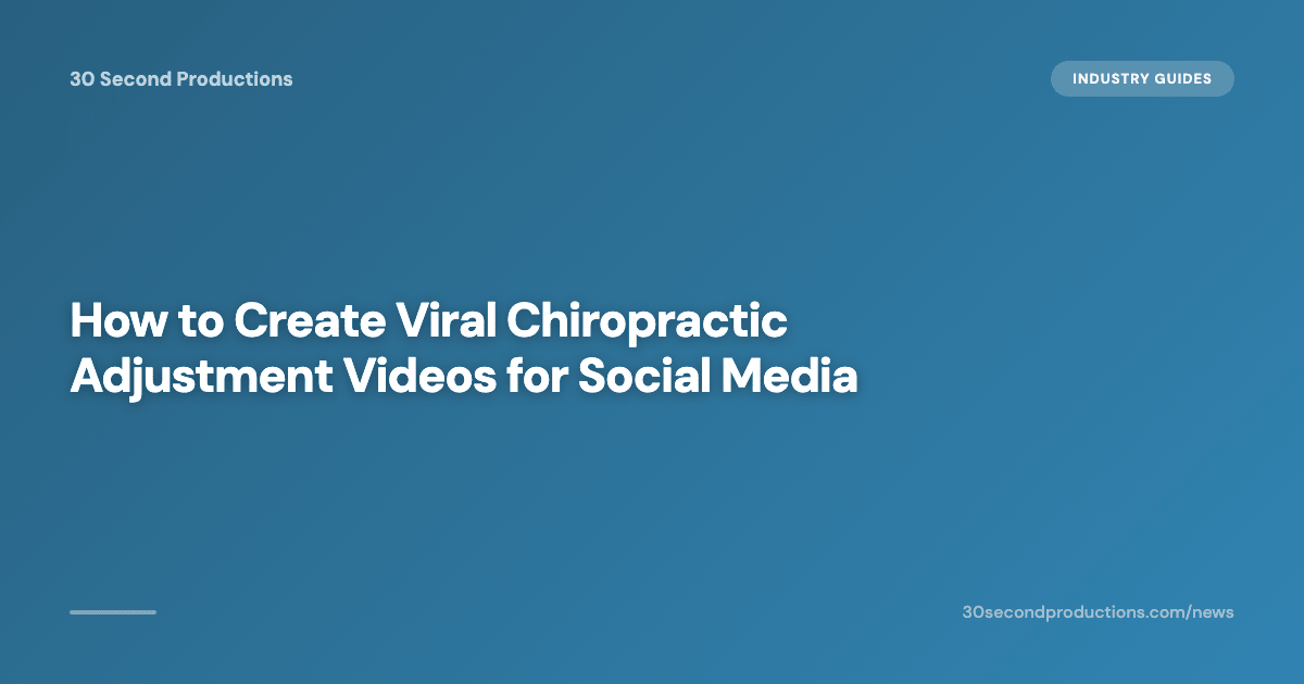 So erstellst du virale Chiropraktik-Behandlungsvideos für Social Media