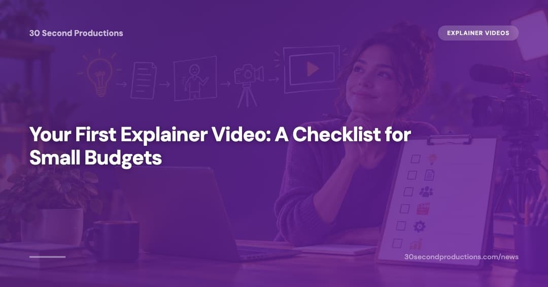 Small-business owner working through a checklist before ordering a first explainer video
