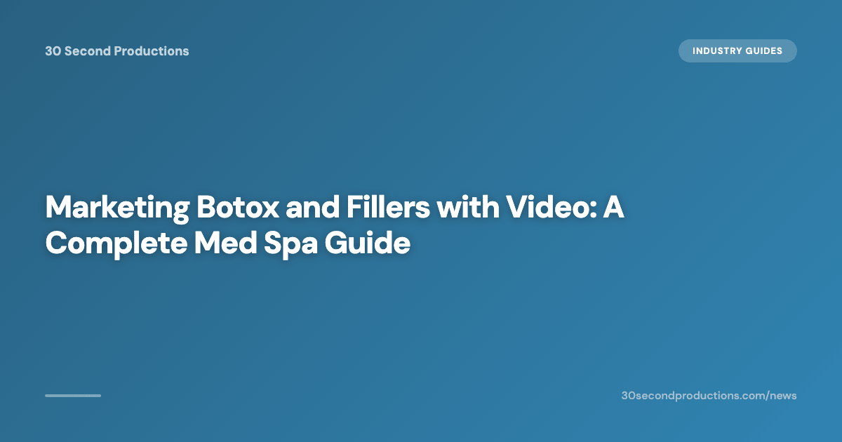 Botox und Filler mit Video vermarkten: Der komplette Med-Spa-Leitfaden