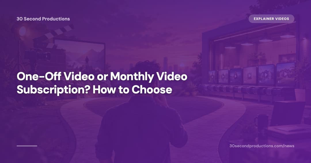 A business owner comparing a single video with a monthly video calendar