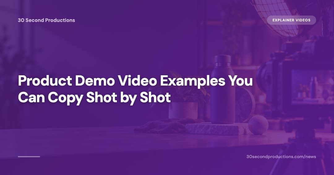 Illustration of a small-business owner planning a product demo video from a storyboard of simple shots