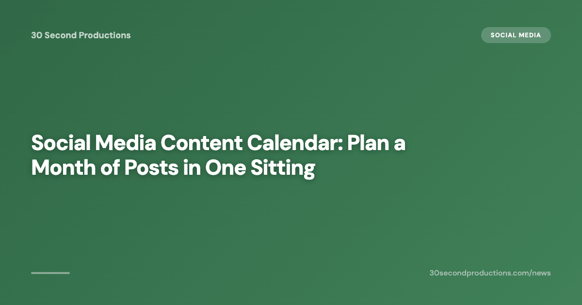 Social-Media-Content-Kalender: Einen ganzen Monat Beiträge in einer Sitzung planen