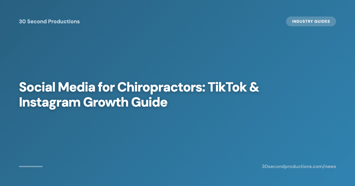 Social Media für Chiropraktiker: TikTok- & Instagram-Wachstumsguide