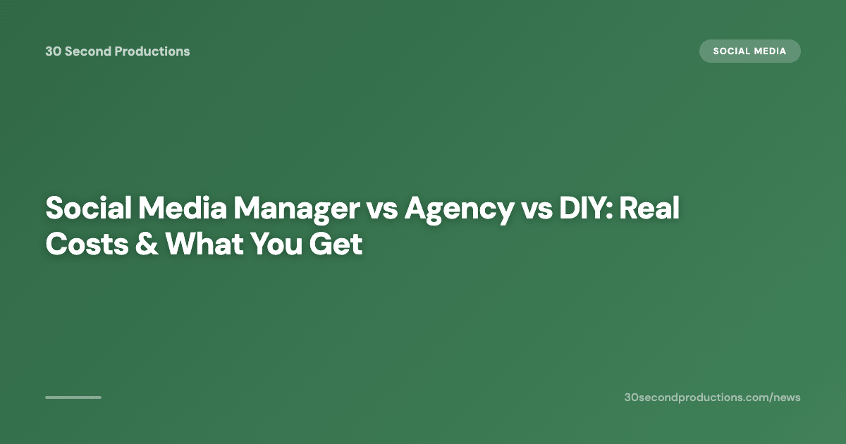 Social-Media-Manager vs. Agentur vs. DIY: Echte Kosten & Leistungen