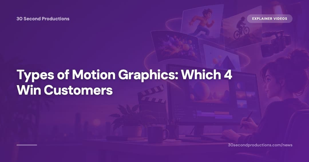 Illustration of a business owner sorting types of motion graphics into groups