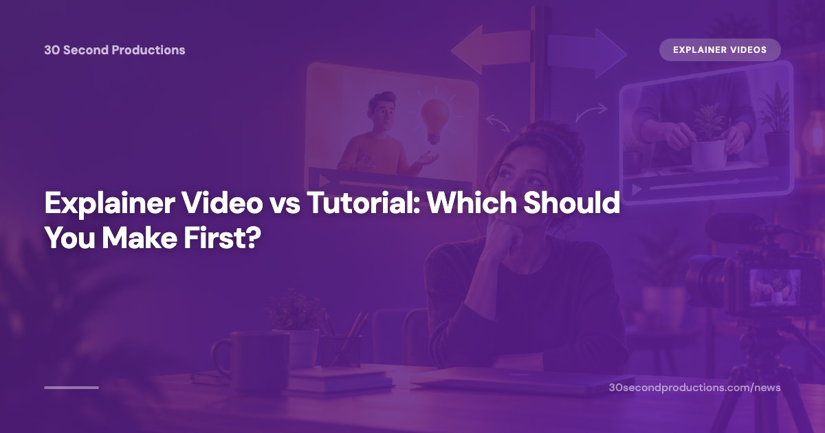 Titolare di un'attività che confronta un video esplicativo animato con un video tutorial passo dopo passo