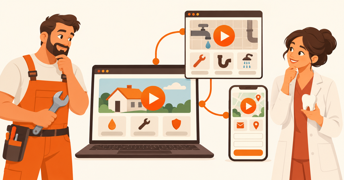 Small business owner planning how many videos each website page needs